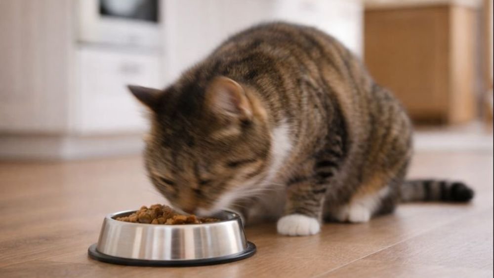 Cat vomiting after eating too fast