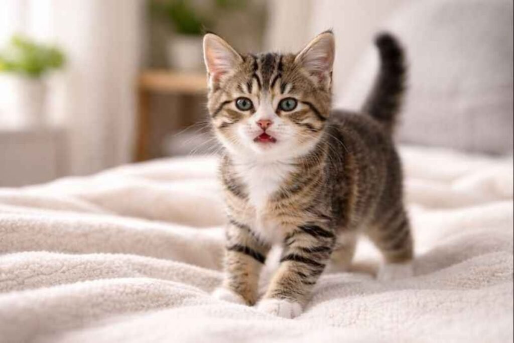 healthy kitten recovered from fading kitten syndrome