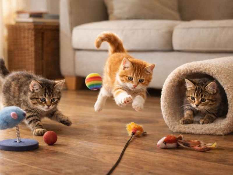 playful kitten development stage