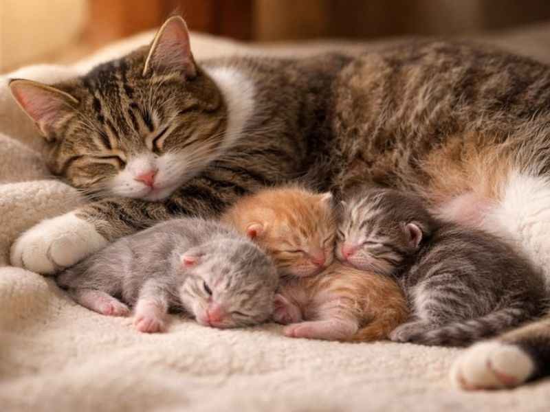 newborn kittens early life stage
