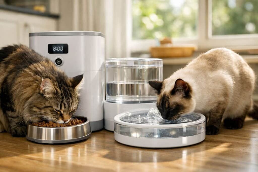 automatic cat feeder and water dispenser