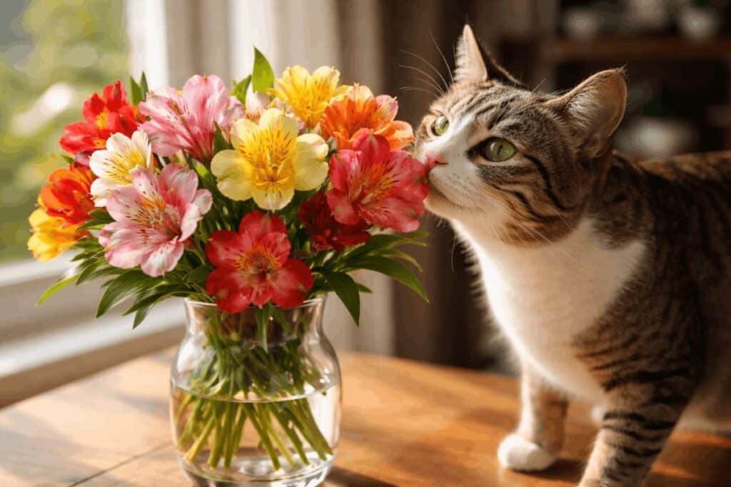 are alstroemeria toxic to cats