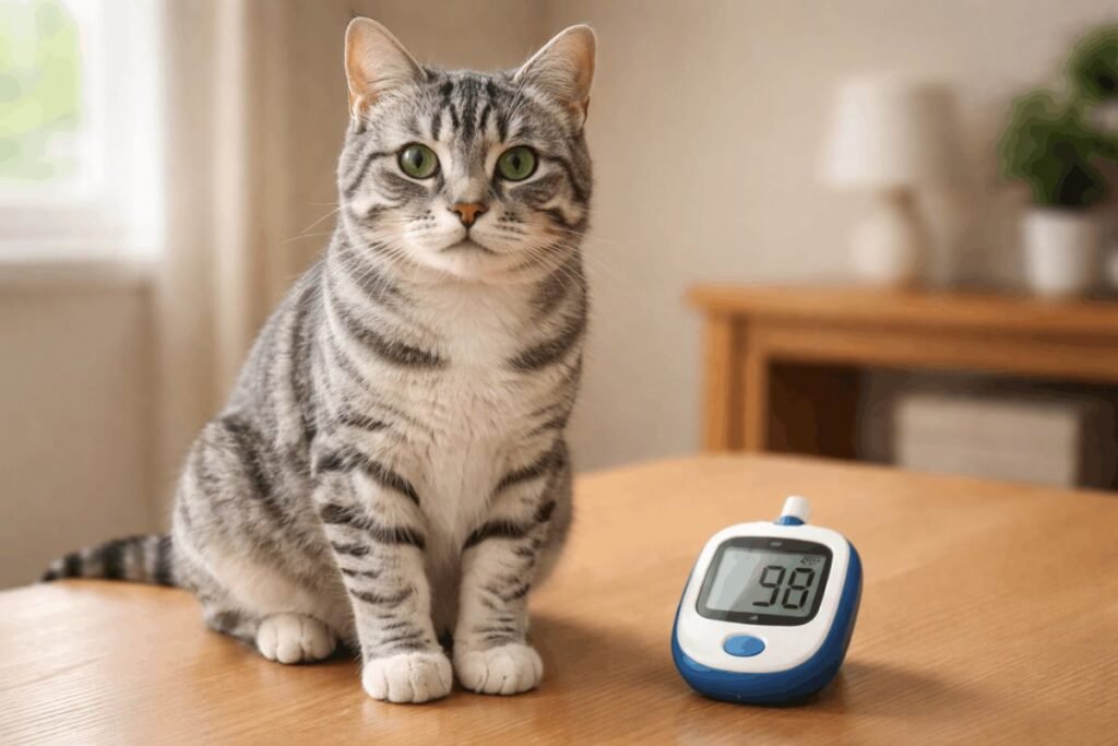 normal glucose range for cats