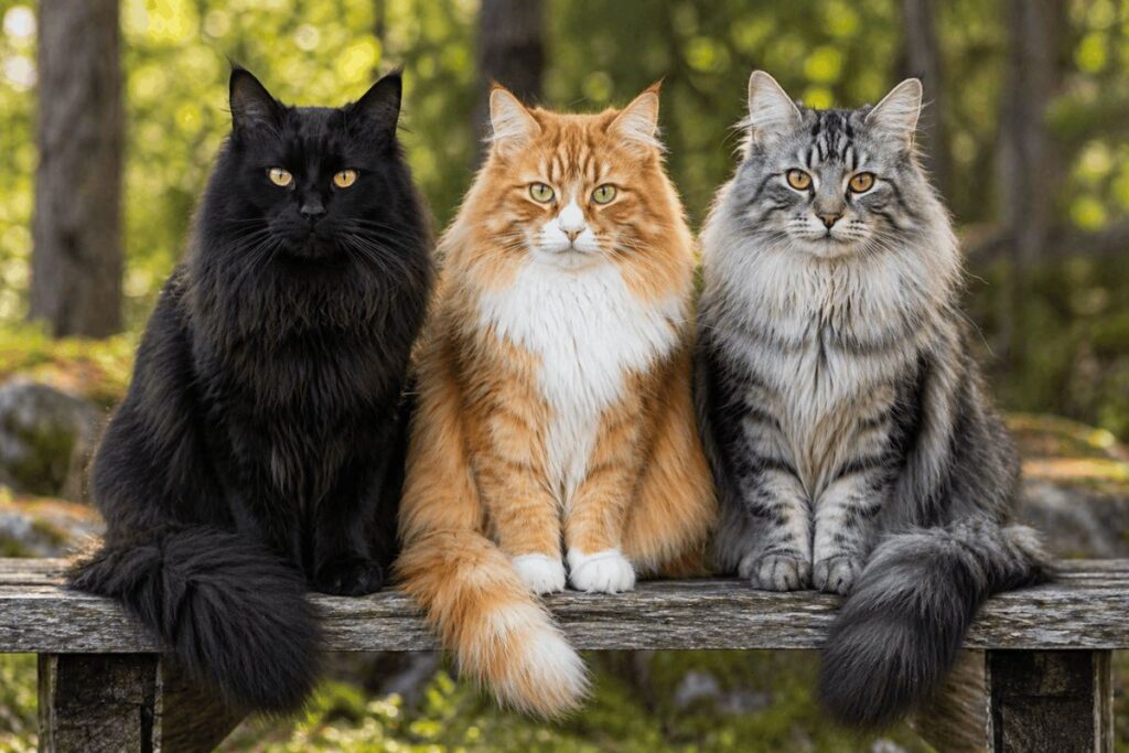 norwegian forest cat coat colors price black ginger silver tabby