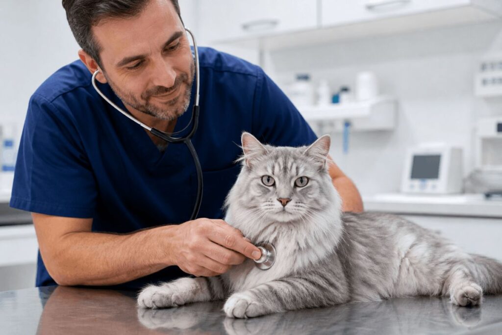 angora cat health testing cost annual vet visit checkup