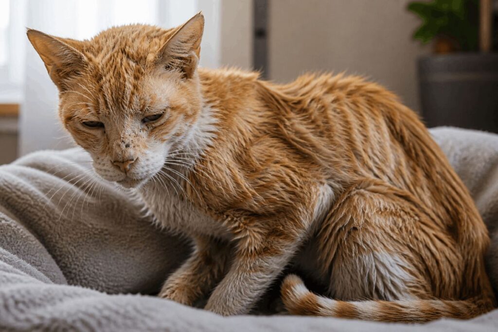 cat kidney disease symptoms weight loss dull rough coat early warning signs
