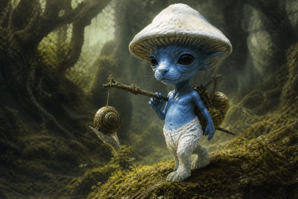 Nate Hallinan original Smurf Sighting concept artwork created in 2014