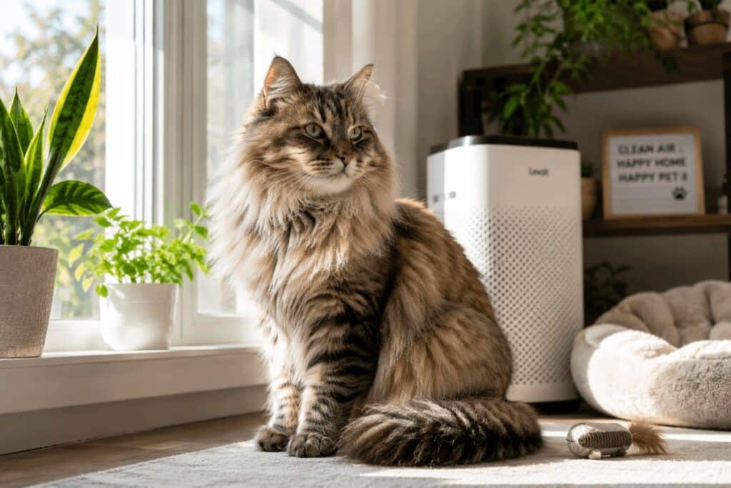 Preventing cat laryngitis by maintaining a clean indoor environment